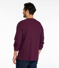 Long-Sleeve Traditional Fit Men's Unshrinkable Mini-Waffle Henley