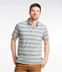 Stripe Men's Comfort Stretch Performance® Pima Polo Short-Sleeve