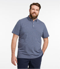 Stripe Men's Comfort Stretch Performance® Pima Polo Short-Sleeve