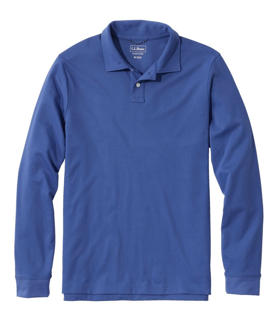 Men's Comfort Stretch Performance® Polo Slightly Fitted Long-Sleeve