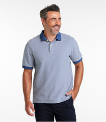 Banded Short-Sleeve Without Pocket Stripe Men's Premium Double L® Polo