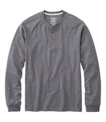 Men's Comfort Stretch Pima Tee Shirt Long-Sleeve Henley