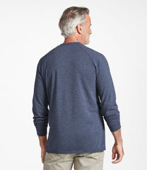 Men's Comfort Stretch Pima Tee Shirt Long-Sleeve Henley
