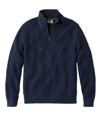 Quarter Zip Men's Organic Cotton Waffle Sweater