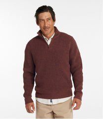 Quarter Zip Men's Organic Cotton Waffle Sweater