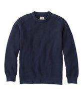 Men's Sunwashed Textured Cotton Sweater Crewneck