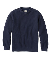Men's Sunwashed Textured Cotton Sweater Crewneck