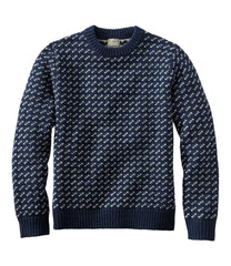 Men's Bean's Classic Ragg Wool Sweater Bird's-Eye Crewneck