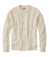 Men's Bean's Heritage Soft Cotton Fisherman Sweater Crewneck