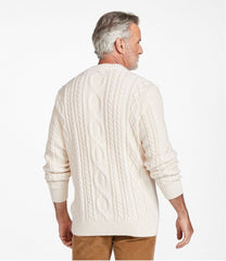 Men's Bean's Heritage Soft Cotton Fisherman Sweater Crewneck