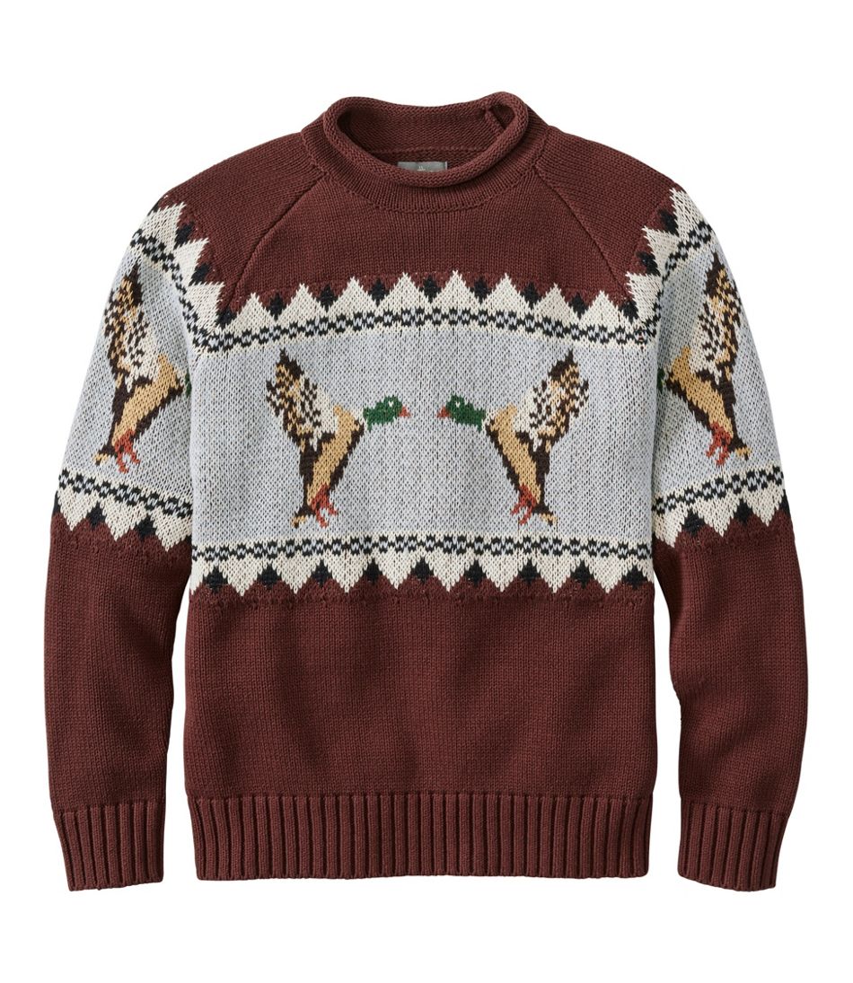 Fair Isle Men's Signature Organic Cotton Rollneck Sweater