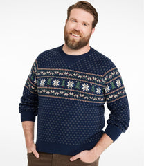 Pattern Crewneck Men's Wicked Soft Cotton/Cashmere Sweater