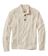 Men's Bean's Heritage Soft Cotton Fisherman Sweater Button-Mock