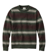 Men's Organic Cotton Waffle Sweater Stripe Rollneck Crew