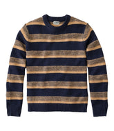 Crewneck Stripe Men's Bean's Classic Ragg Wool Sweater