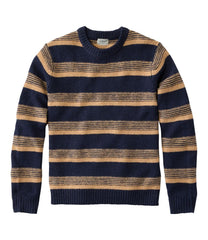 Crewneck Stripe Men's Bean's Classic Ragg Wool Sweater