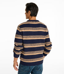 Crewneck Stripe Men's Bean's Classic Ragg Wool Sweater