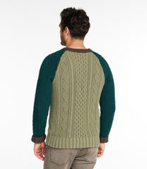 Colorblock Men's Signature Cotton Fisherman Sweater Crewneck