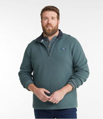 Men's Lakewashed Double-Knit Quarter-Zip Pullover
