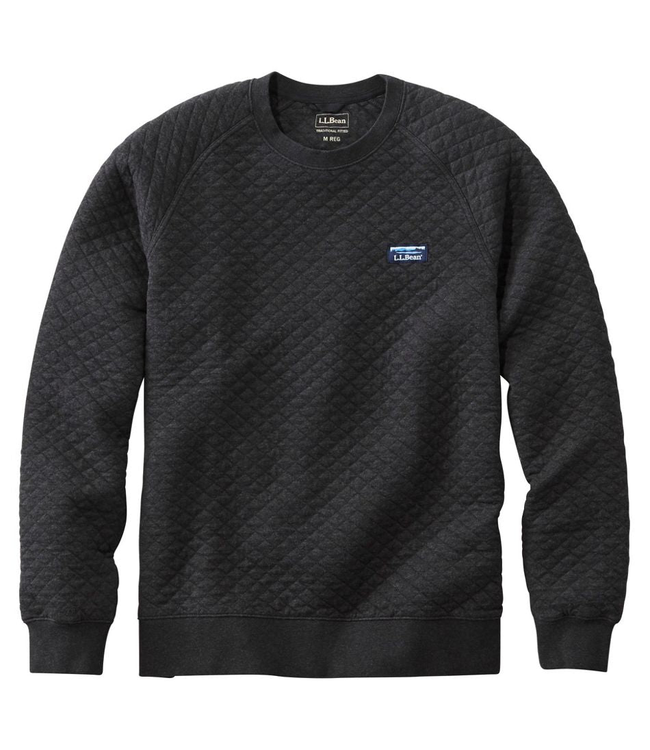 Men's Quilted Sweatshirt Crewneck