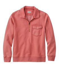 Men's Sunwashed Sweatshirt Long-Sleeve Quarter-Zip Polo