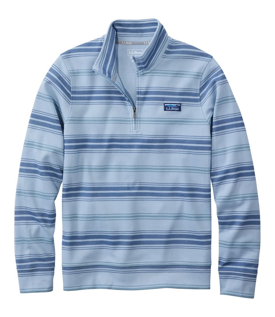 Stripe Men's Comfort Stretch Performance® Piqué Quarter-Zip Pullover