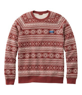 Men's Bean's Quilted Sweatshirt Crewneck Print