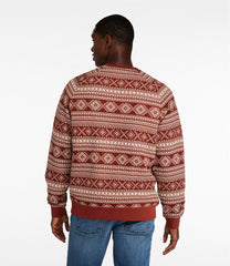 Men's Bean's Quilted Sweatshirt Crewneck Print