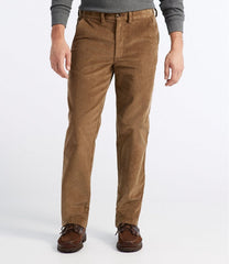 Hidden Comfort Men's L.L.Bean Stretch Country Corduroy Pants Natural Fit Plain Front