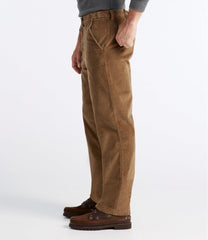Hidden Comfort Men's L.L.Bean Stretch Country Corduroy Pants Natural Fit Plain Front