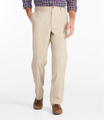 Natural Fit Plain Front Men's Wrinkle-Free Double L® Chinos