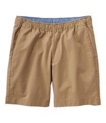 Men's Lakewashed Stretch Khaki Shorts Pull-On 8"