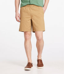 Men's Lakewashed Stretch Khaki Shorts Pull-On 8"