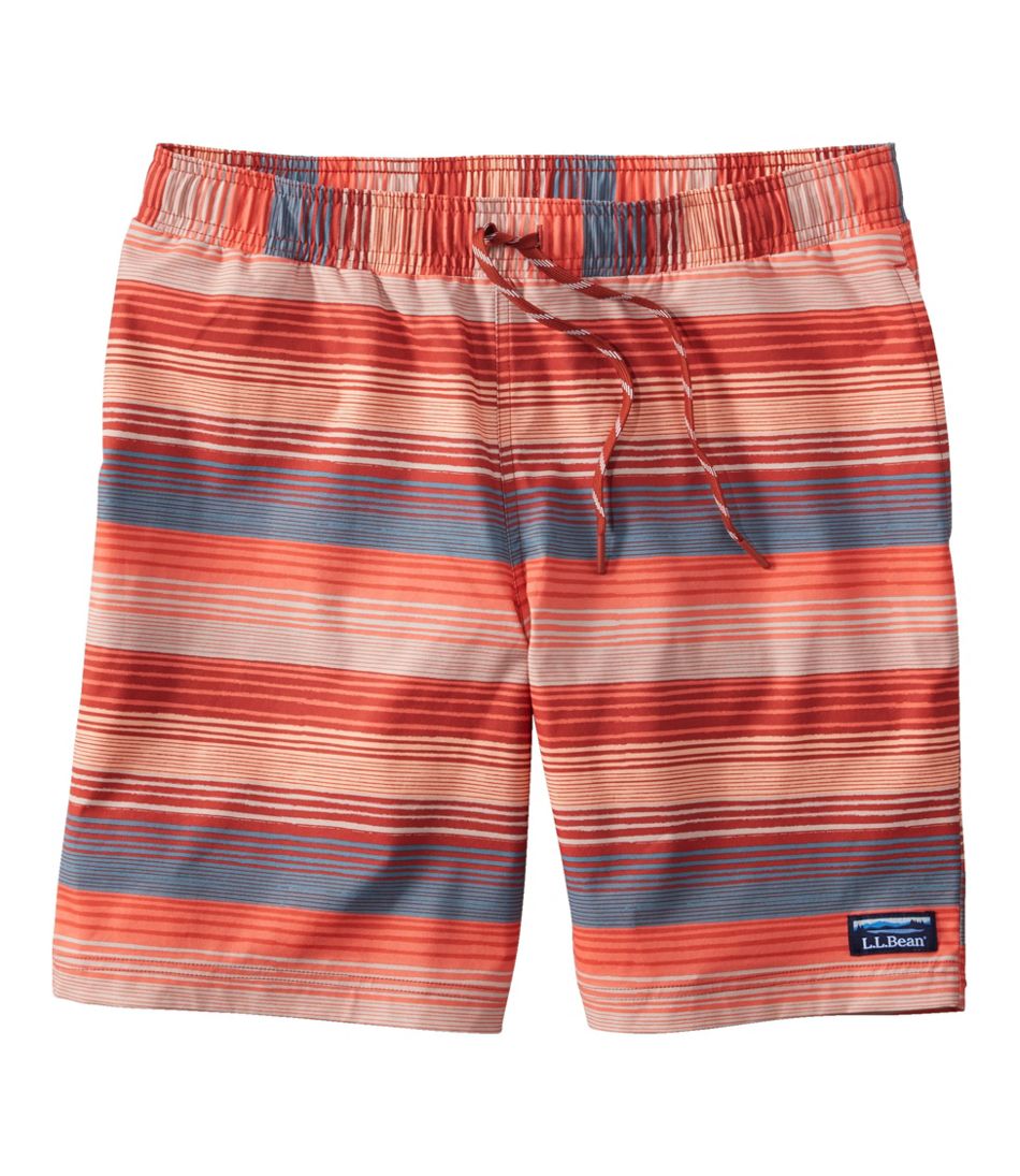 8" Print Men's Vacationland Stretch Swim Trunks