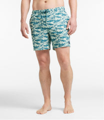 Print 6" Men's Vacationland Stretch Swim Trunks