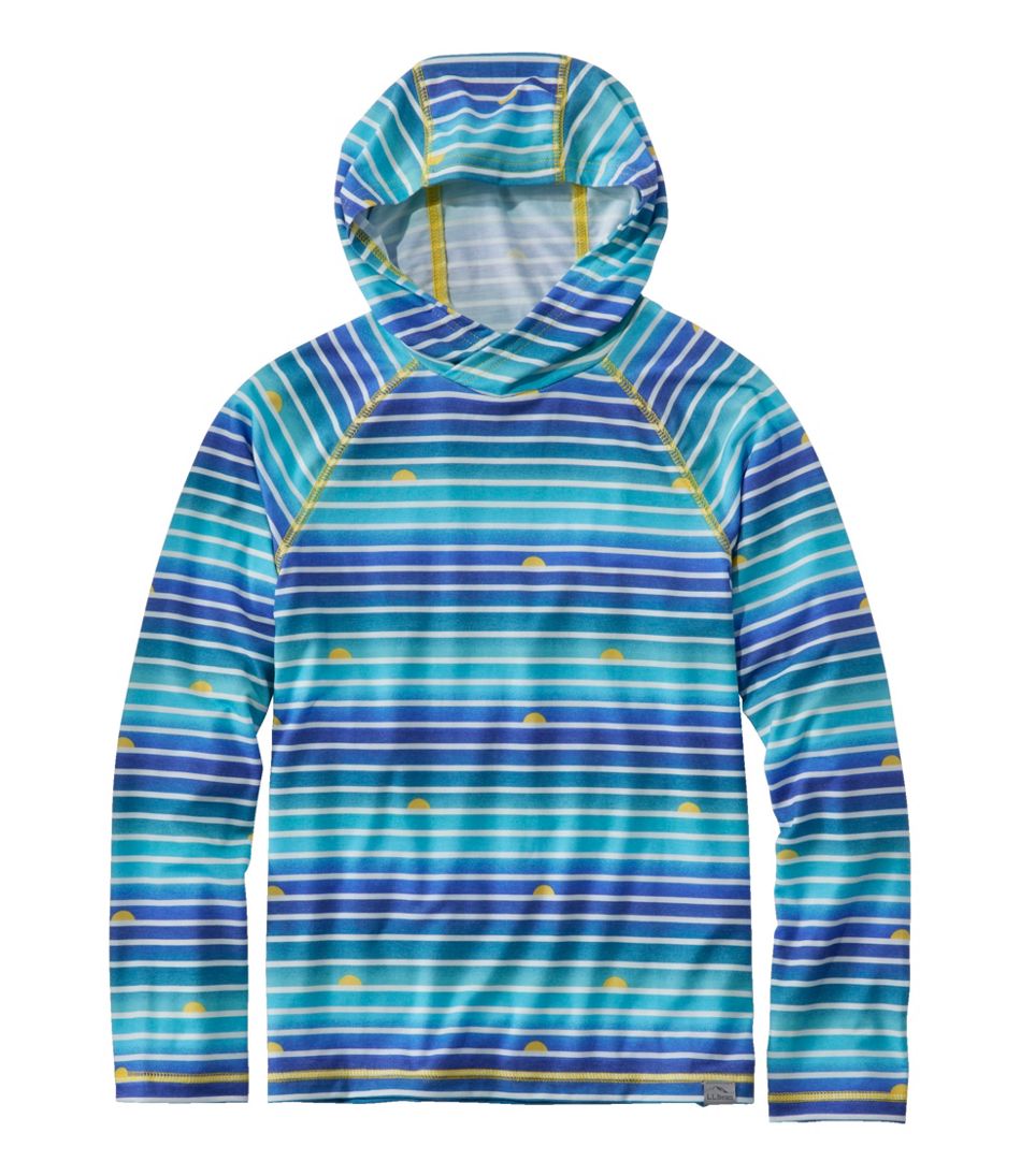 Kids' Everyday SunSmart® Hooded Tee Long-Sleeve Stripe