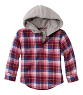 Hooded Toddlers' Fleece-Lined Flannel Shirt