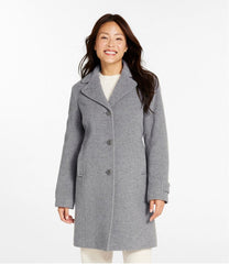 Three-Quarter Length Women's Classic Lambswool Polo Coat