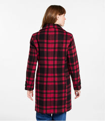 Three-Quarter Pattern Women's Classic Lambswool Polo Coat