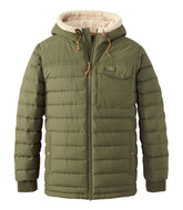 Sherpa-Lined Men's Mountain Classic Down Hooded Jacket