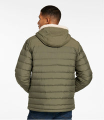 Sherpa-Lined Men's Mountain Classic Down Hooded Jacket