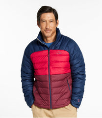 Men's Bean's Down Jacket Colorblock
