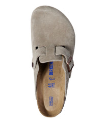 Men's Birkenstock Soft Footbed Boston Clogs Suede