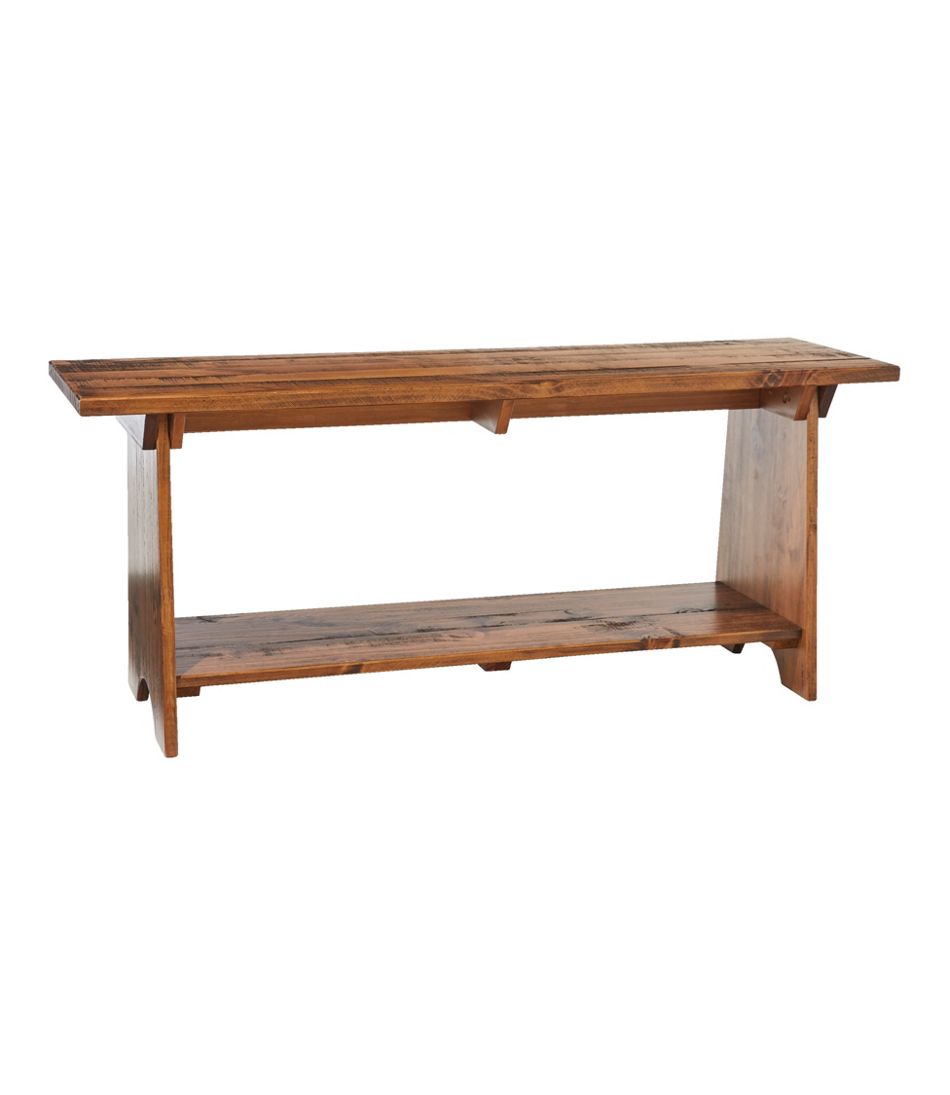 Rustic Wooden Mudroom Bench Large