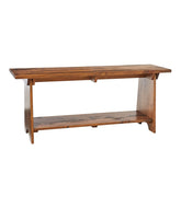 Rustic Wooden Mudroom Bench Large