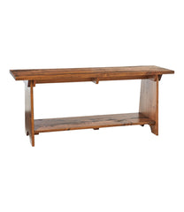 Rustic Wooden Mudroom Bench Large