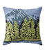Lakeside Mountain Scene Indoor/Outdoor Hooked Pillow