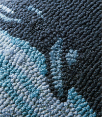 Indoor/Outdoor Hooked Pillow 18x18 Whale