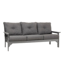Slate Gray All-Weather Patio Sofa with Textured Cushion