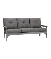 All-Weather Patio Sofa with Textured Cushion Slate Gray